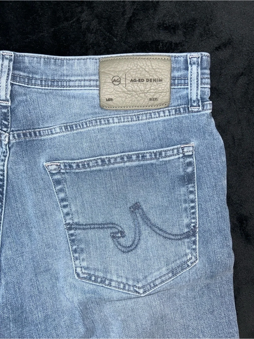AG Adriano Goldschmied Everett Slim Straight Jeans Mens 36x32 Medium Wash Blue